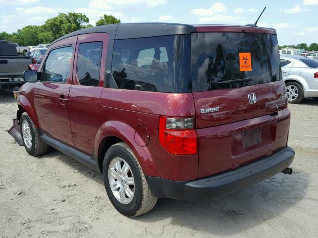 5J6YH18796L013673 - 2006 HONDA ELEMENT EX BURGUNDY photo 3