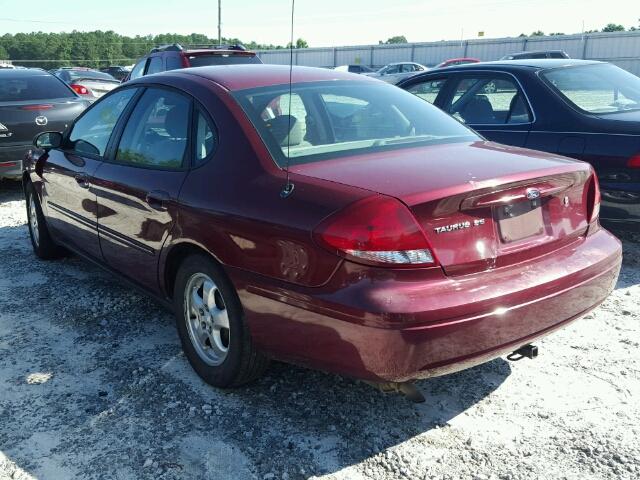 1FAFP53U35A122909 - 2005 FORD TAURUS SE MAROON photo 3