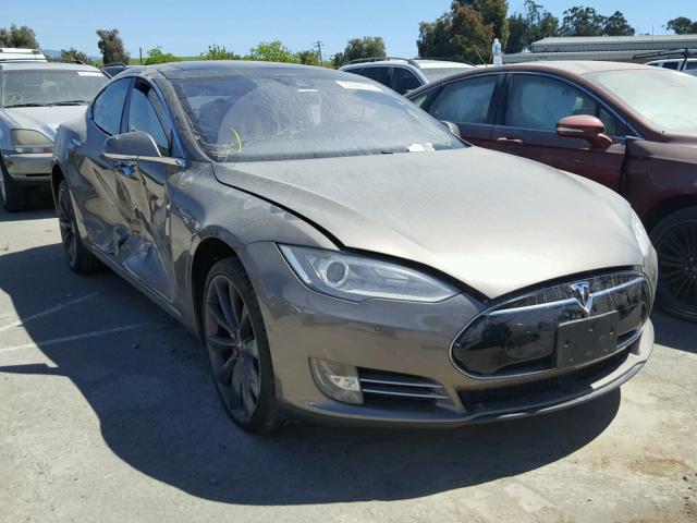 5YJSA1E45FF111922 - 2015 TESLA MODEL S Բեժ լուսանկար 1