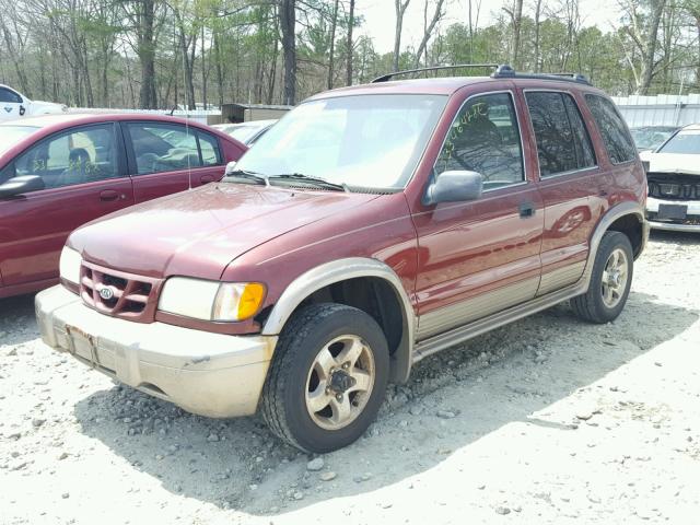 KNDJA723515064167 - 2001 KIA SPORTAGE BURGUNDY photo 2