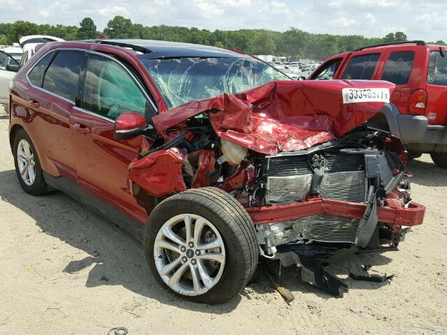 2FMTK4J81FBB64265 - 2015 FORD EDGE SEL A MAROON photo 1