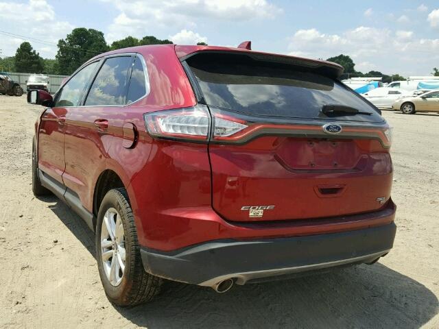 2FMTK4J81FBB64265 - 2015 FORD EDGE SEL A MAROON photo 3