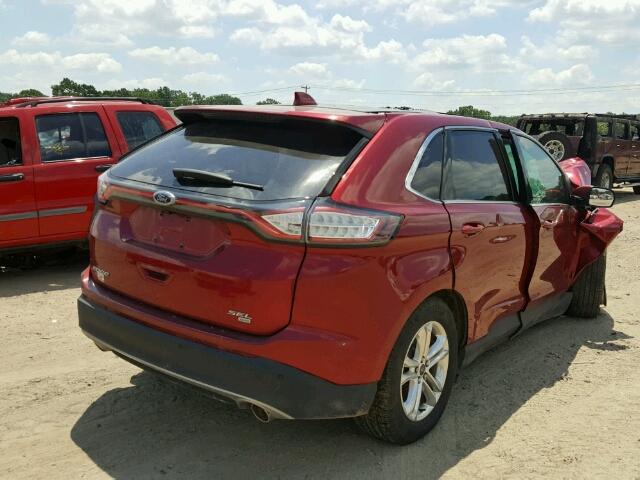 2FMTK4J81FBB64265 - 2015 FORD EDGE SEL A MAROON photo 4