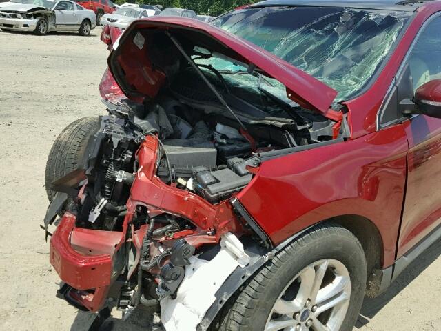 2FMTK4J81FBB64265 - 2015 FORD EDGE SEL A MAROON photo 9