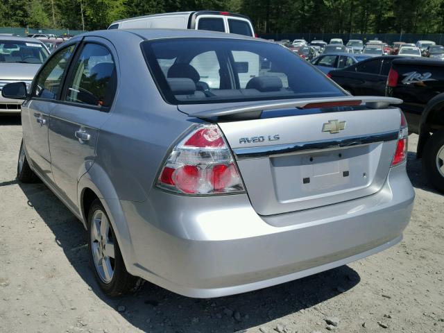 KL1TD56688B064434 - 2008 CHEVROLET AVEO BASE Gümüş foto 3