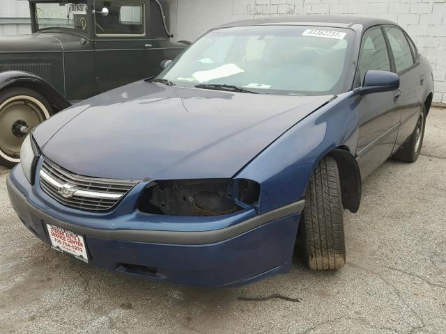 2G1WF55K9Y9378277 - 2000 CHEVROLET IMPALA BLUE photo 2