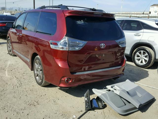 5TDXK3DC4ES507406 - 2014 TOYOTA SIENNA SPO BURGUNDY photo 3