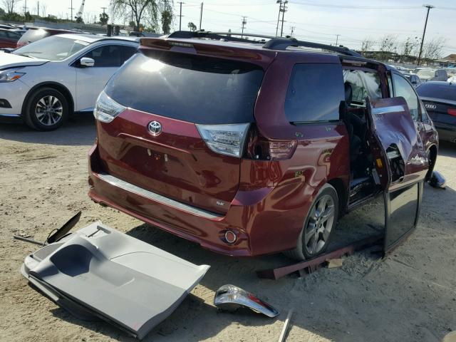 5TDXK3DC4ES507406 - 2014 TOYOTA SIENNA SPO BURGUNDY photo 4