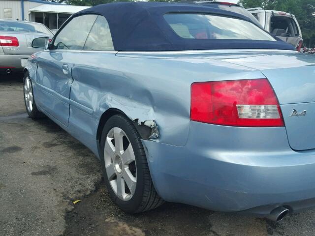 WAUAC48H46K011591 - 2006 AUDI A4 1.8 CAB BLUE photo 10