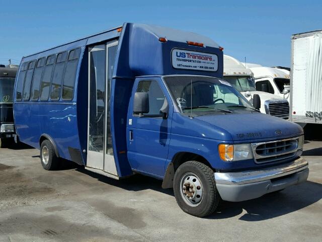 1FDWE45F02HA38957 - 2002 FORD ECONOLINE BLUE photo 1