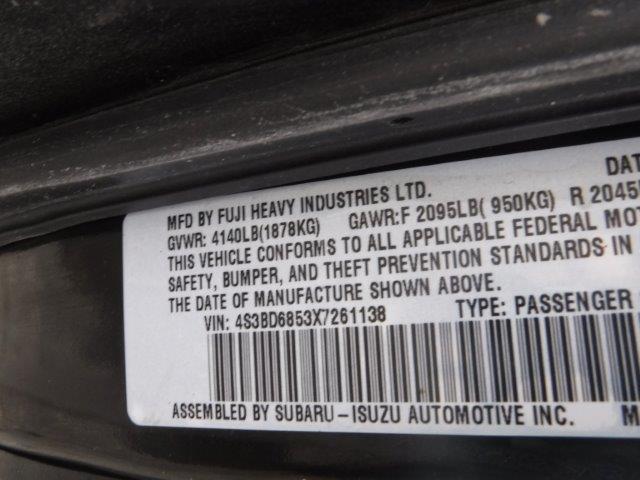 4S3BD6853X7261138 - 1999 SUBARU LEGACY 30T BLACK photo 10