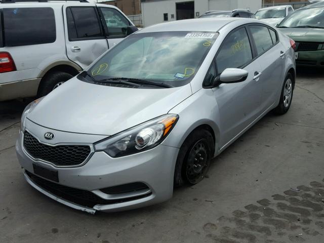 KNAFK4A69G5502580 - 2016 KIA FORTE LX SILVER photo 2