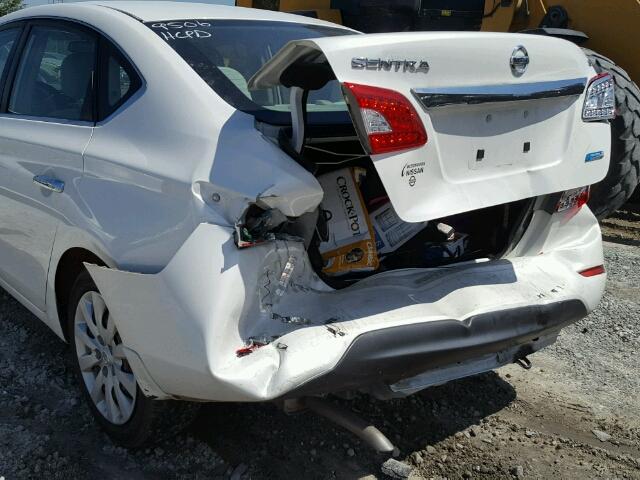 3N1AB7AP4DL724871 - 2013 NISSAN SENTRA WHITE photo 9