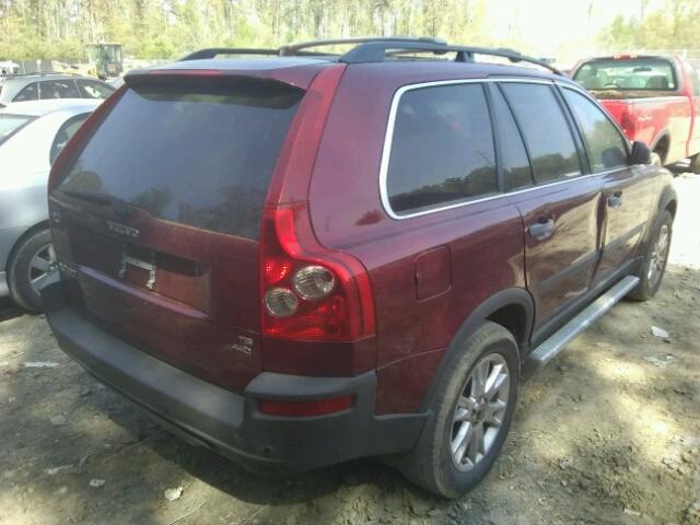 YV1CZ911351183646 - 2005 VOLVO XC90 T6 RED photo 4