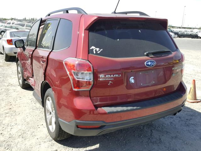 JF2SJAHC5EH418560 - 2014 SUBARU FORESTER 2 RED photo 3
