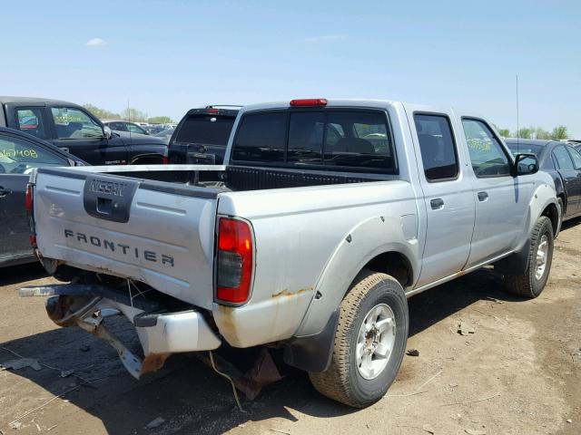 1N6ED27T21C311075 - 2001 NISSAN FRONTIER C GRAY photo 4