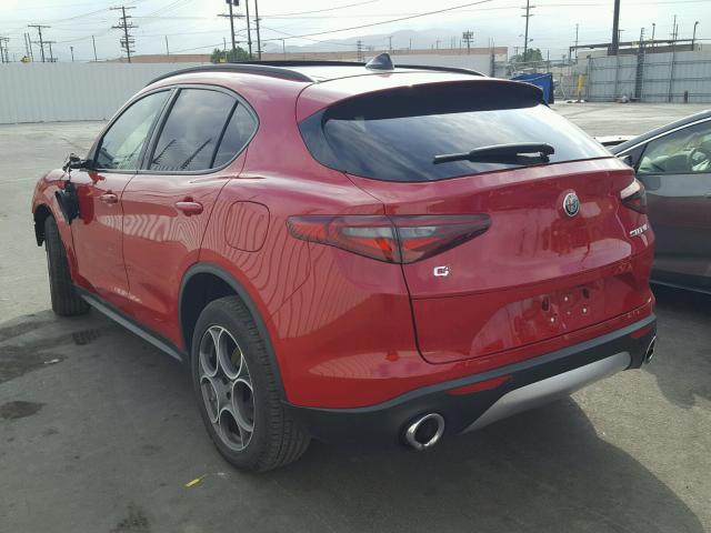 ZASFAKNN7J7B92198 - 2018 ALFA ROMEO STELVIO TI RED photo 3