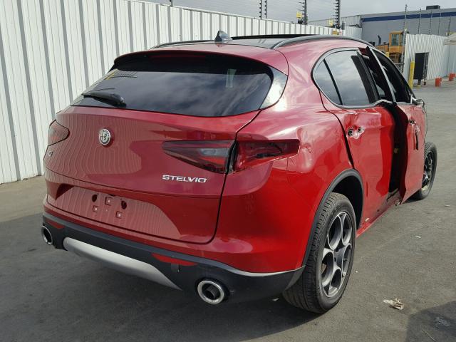 ZASFAKNN7J7B92198 - 2018 ALFA ROMEO STELVIO TI RED photo 4