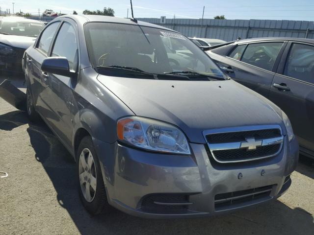 KL1TD56E69B394193 - 2009 CHEVROLET AVEO LS GRAY photo 1