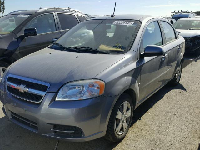KL1TD56E69B394193 - 2009 CHEVROLET AVEO LS GRAY photo 2