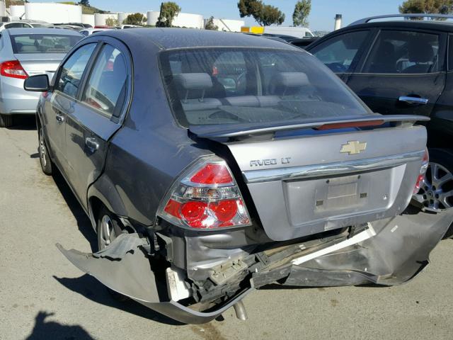 KL1TD56E69B394193 - 2009 CHEVROLET AVEO LS GRAY photo 3