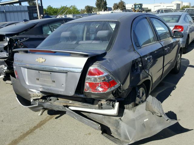 KL1TD56E69B394193 - 2009 CHEVROLET AVEO LS GRAY photo 4