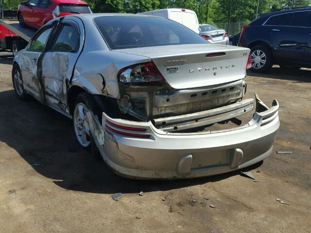 1B3EL46R24N407788 - 2004 DODGE STRATUS SX SILVER photo 3