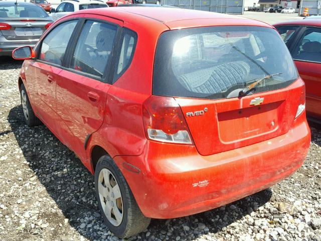 KL1TD66627B722947 - 2007 CHEVROLET AVEO BASE Qırmızı foto 3