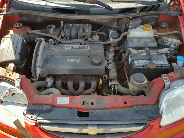 KL1TD66627B722947 - 2007 CHEVROLET AVEO BASE Qırmızı foto 7