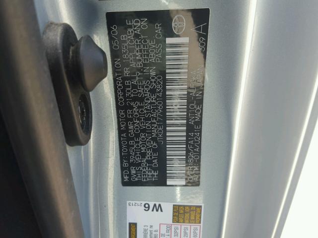 JTKDE177960143820 - 2006 TOYOTA SCION TC 蓝色 照片 10