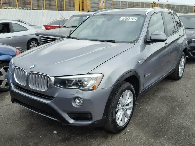 5UXWZ7C35H0V90639 - 2017 BMW X3 SDRIVE2 Сұр фото 2