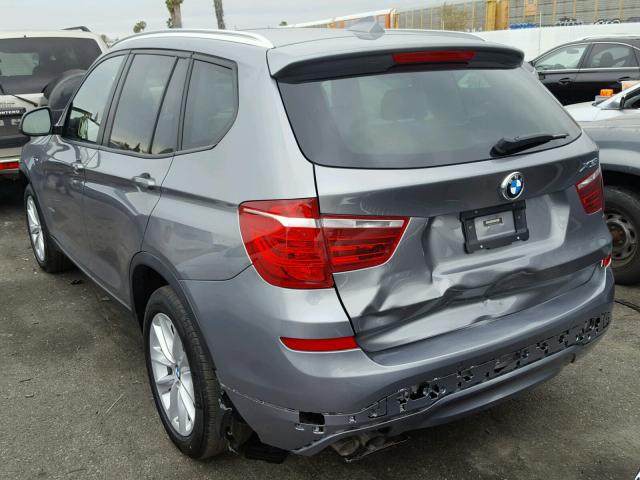 5UXWZ7C35H0V90639 - 2017 BMW X3 SDRIVE2 Сұр фото 3