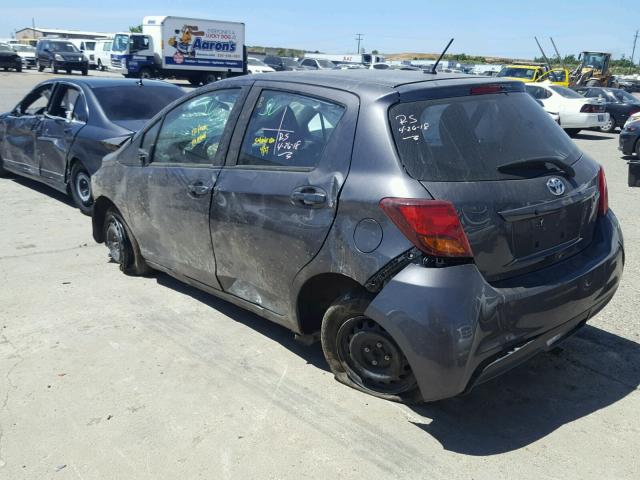 VNKKTUD35HA079237 - 2017 TOYOTA YARIS L GRAY photo 3