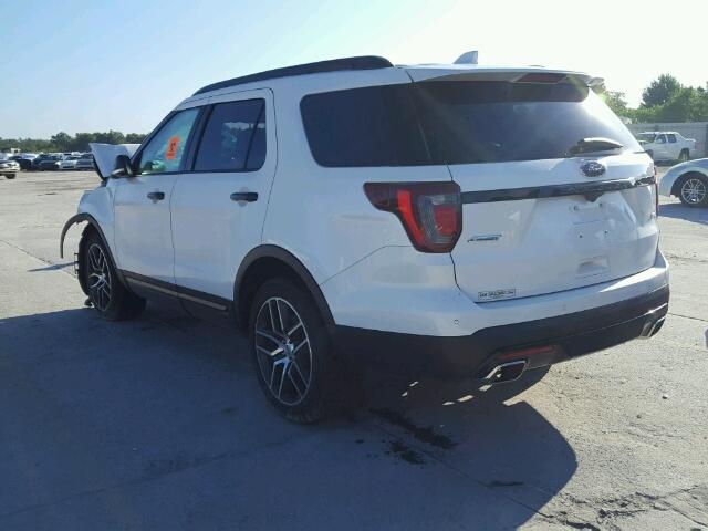 1FM5K8GT6GGD22508 - 2016 FORD EXPLORER S 白色 照片 3