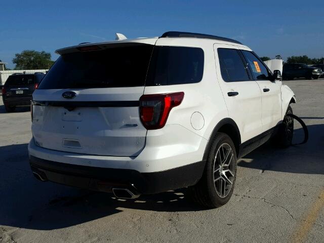 1FM5K8GT6GGD22508 - 2016 FORD EXPLORER S WHITE photo 4