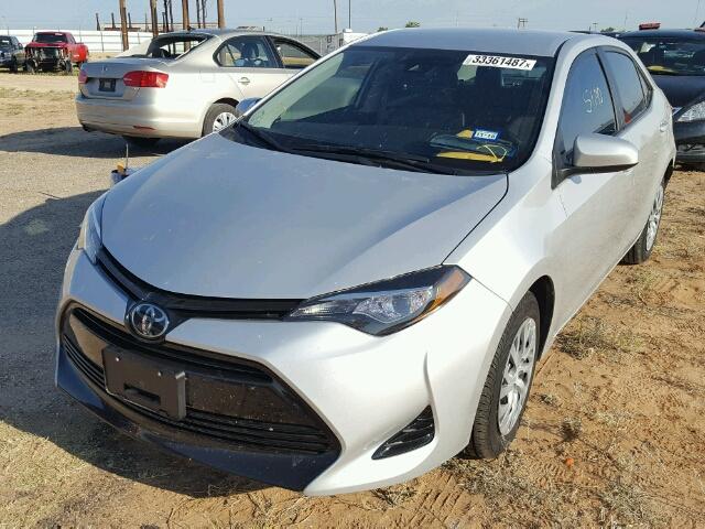 5YFBURHE1HP595668 - 2017 TOYOTA COROLLA L SILVER photo 2