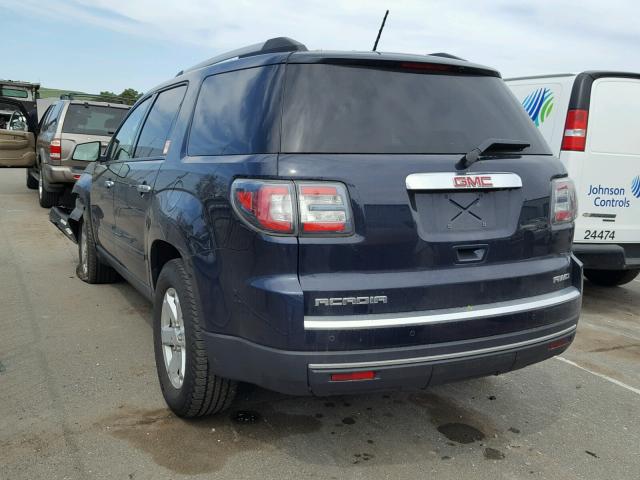 1GKKVPKD9FJ371944 - 2015 GMC ACADIA SLE BLUE photo 3