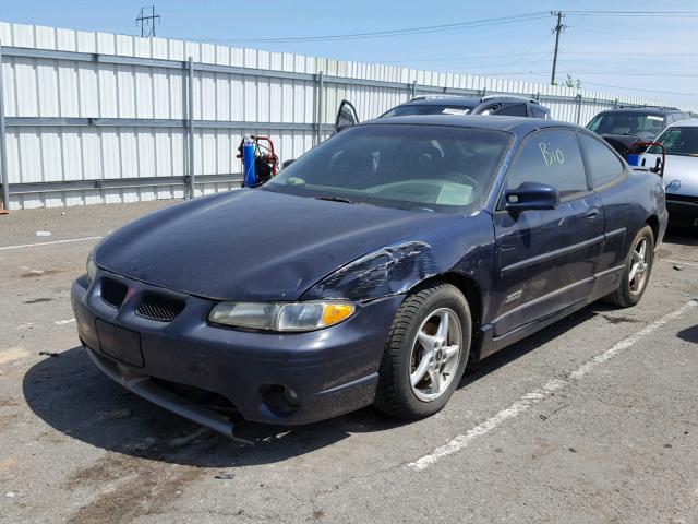 1G2WR1216YF222051 - 2000 PONTIAC GRAND PRIX Көк фото 2