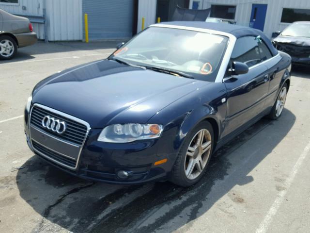 WAUAF48H37K033817 - 2007 AUDI A4 2.0T CA BLUE photo 2