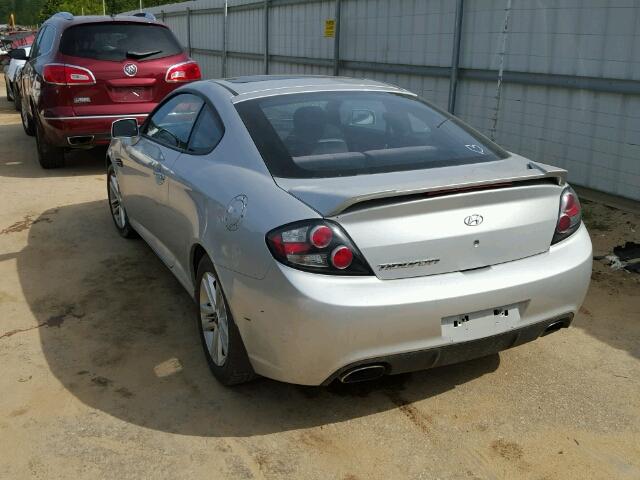 KMHHM66D28U280010 - 2008 HYUNDAI TIBURON GS SILVER photo 3