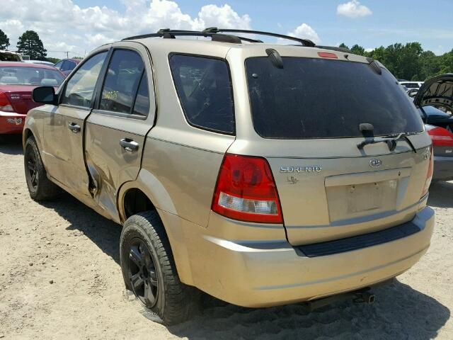 KNDJD733335126044 - 2003 KIA SORENTO EX GOLD photo 3