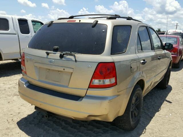 KNDJD733335126044 - 2003 KIA SORENTO EX GOLD photo 4