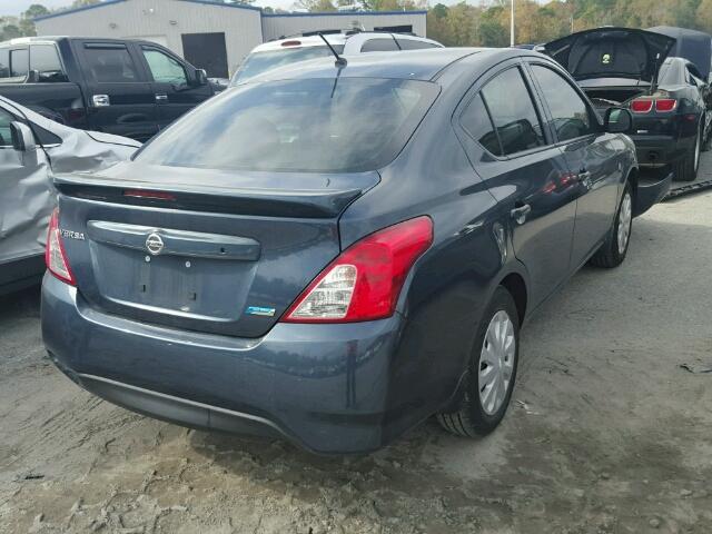 3N1CN7AP7FL946033 - 2015 NISSAN VERSA S/S BLUE photo 4