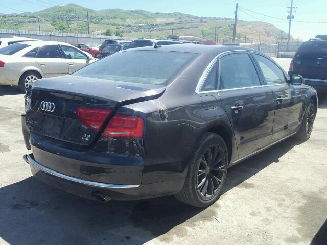 WAURVAFDXBN018954 - 2011 AUDI A8 L QUATT BLACK photo 4