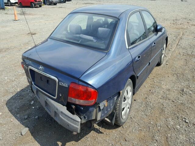 KMHWF25S12A565719 - 2002 HYUNDAI SONATA GL BLUE photo 4