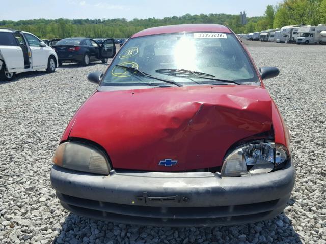 2C1MR226XX6713118 - 1999 CHEVROLET METRO RED photo 7