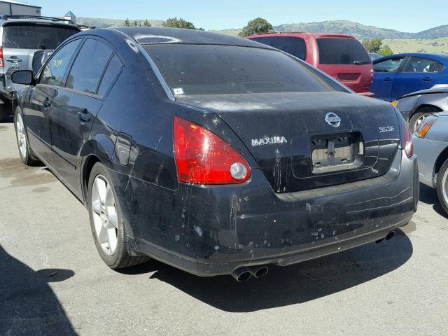 1N4BA41E74C856378 - 2004 NISSAN MAXIMA SE BLACK photo 3