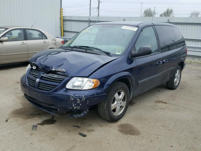 1D4GP45R05B198778 - 2005 DODGE CARAVAN SX BLUE photo 2