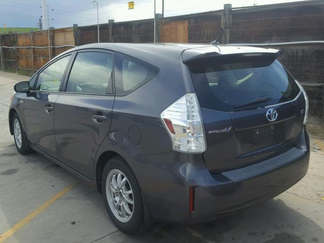 JTDZN3EU6D3187819 - 2013 TOYOTA PRIUS V CHARCOAL photo 3