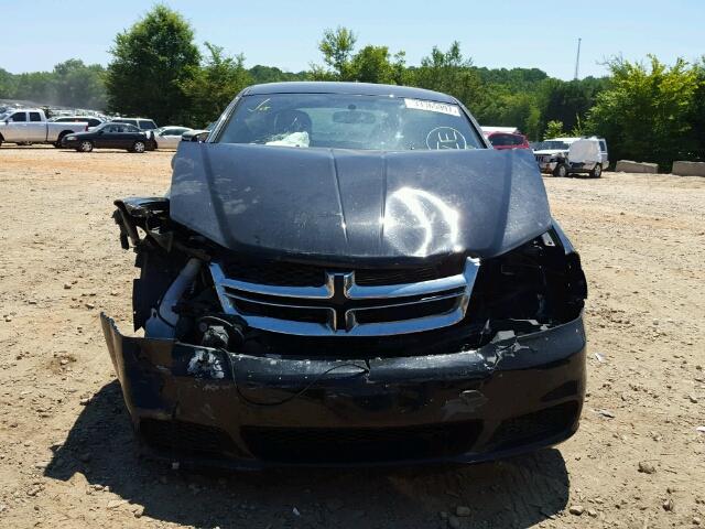 1C3CDZAB8CN323584 - 2012 DODGE AVENGER SE BLACK photo 9